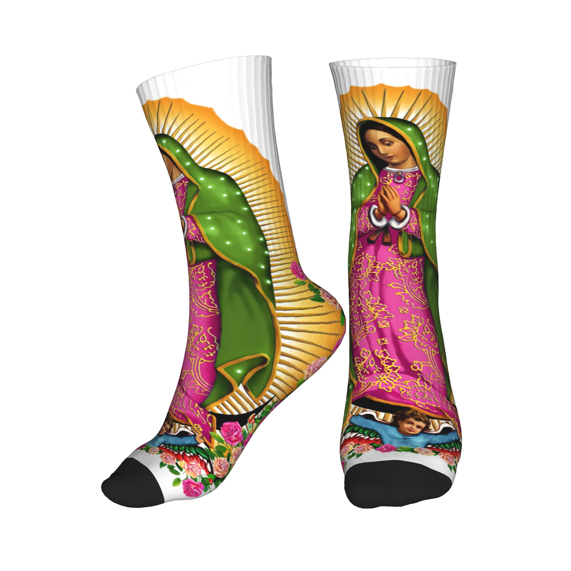 Dress Sock Men - Novelty Men's Our Lady of Guadalupe
