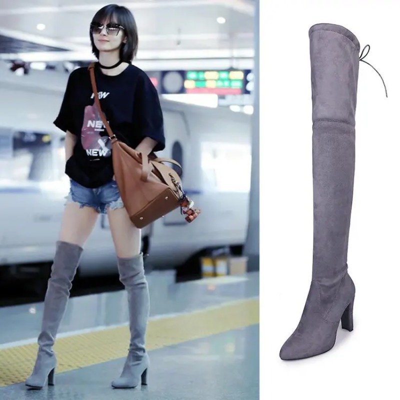 New European and American Styl - Knee High Sock Women 评论和价格