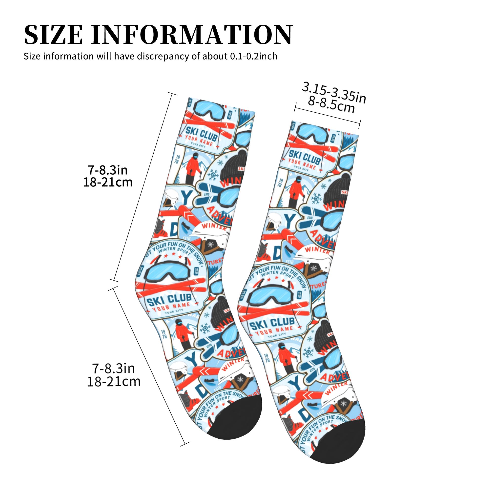 Vintage Red Blue Ski Club Seam - Dress Sock Men 评论和价格