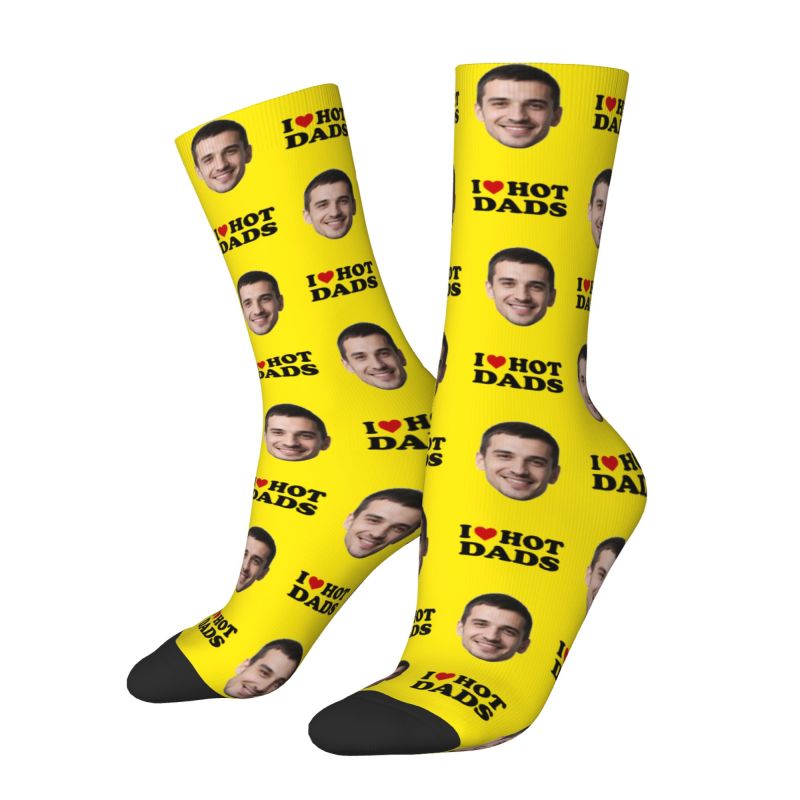 I Love Hot Dads Custom Dress S - Dress Sock Men 评论和价格