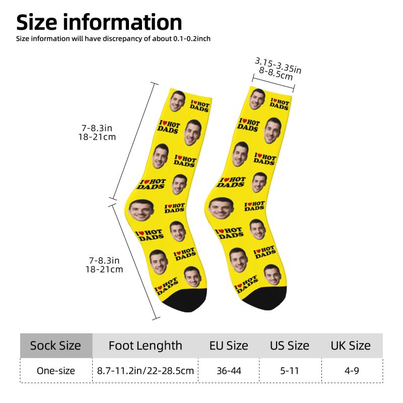 I Love Hot Dads Custom Dress S - Dress Sock Men 评论和价格