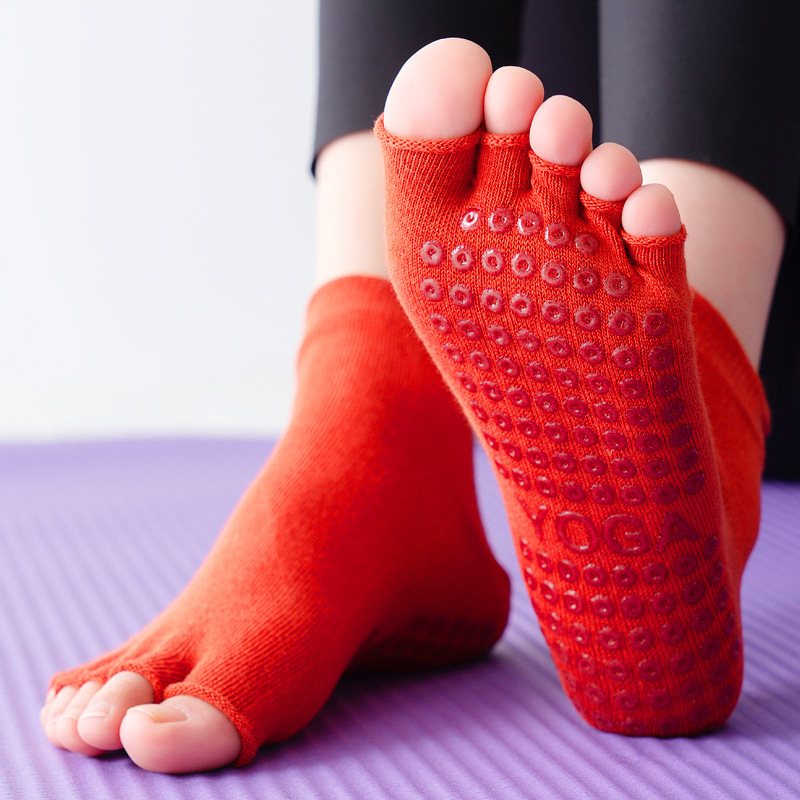 Yoga Socks Half Toe Anti-Slip  - Grip Sock Yoga 评论和价格