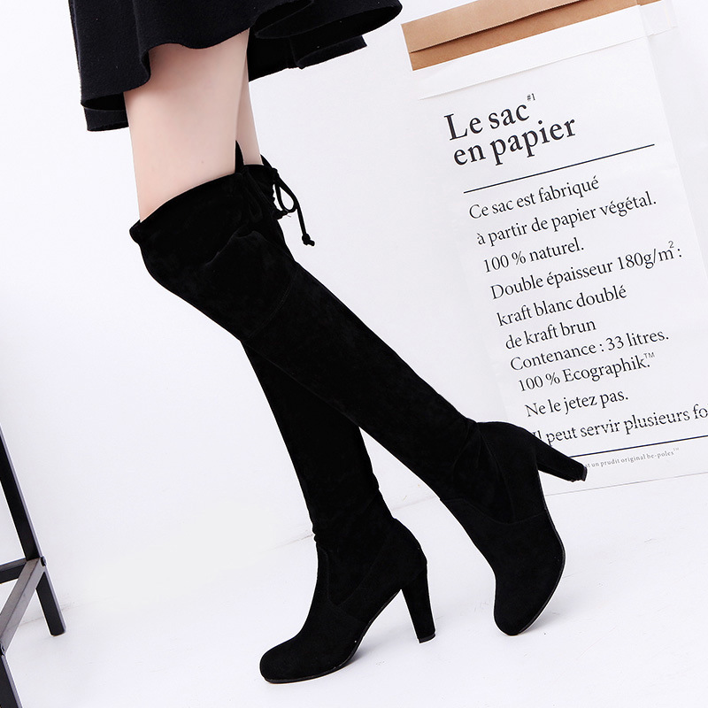 Women's Boots Stretch Fabric O - Knee High Sock Women 评论和价格