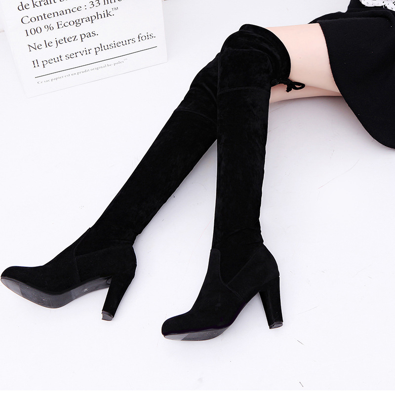 Women's Boots Stretch Fabric O - Knee High Sock Women 评论和价格