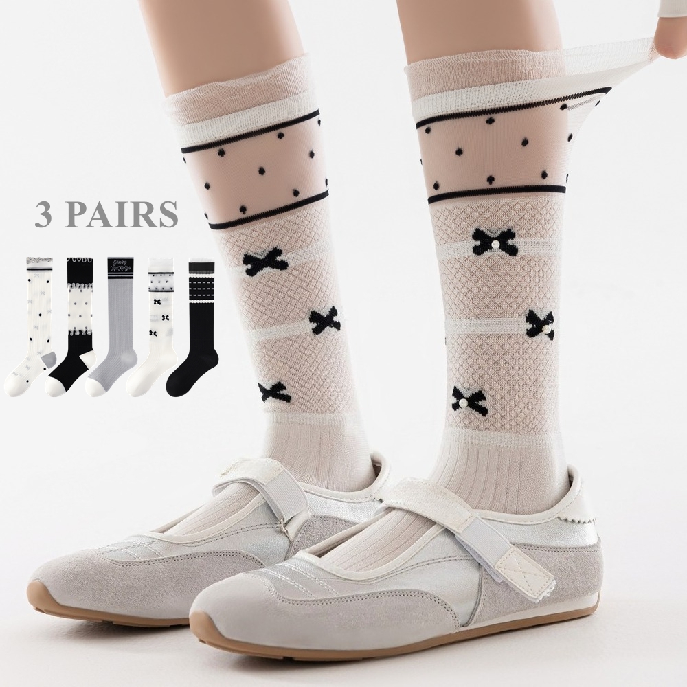 3 Pairs Cute Women's Socks Sum - Silk Sock Bamboo 评论和价格