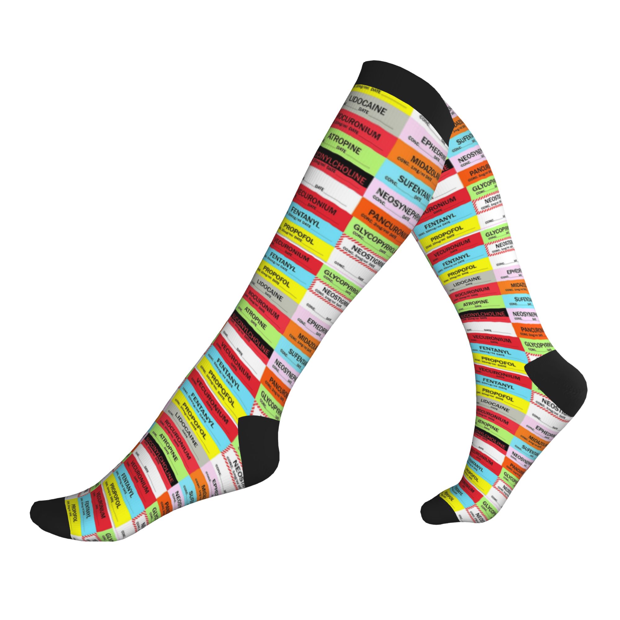 Novelty Printed Anesthesia Med - Compression Sock Medical 评论和价格