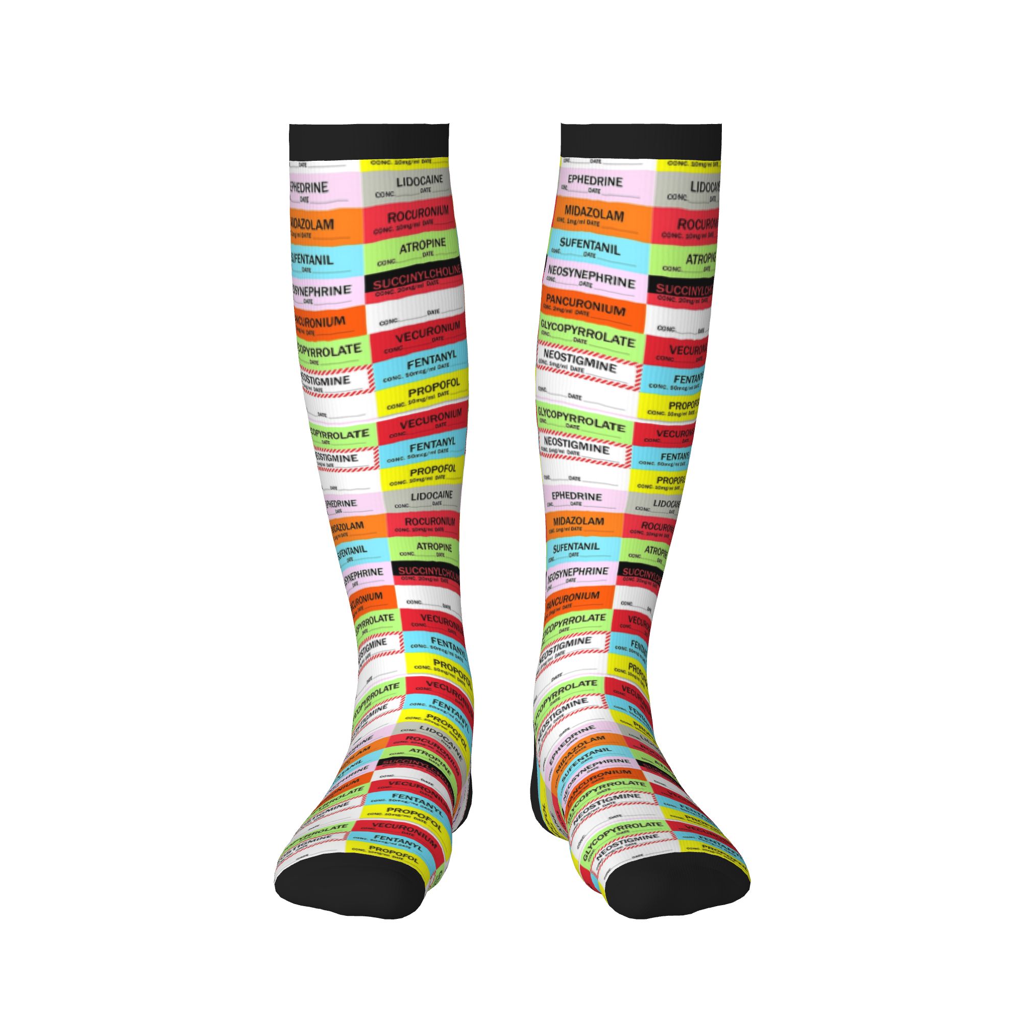 Novelty Printed Anesthesia Med - Compression Sock Medical 评论和价格