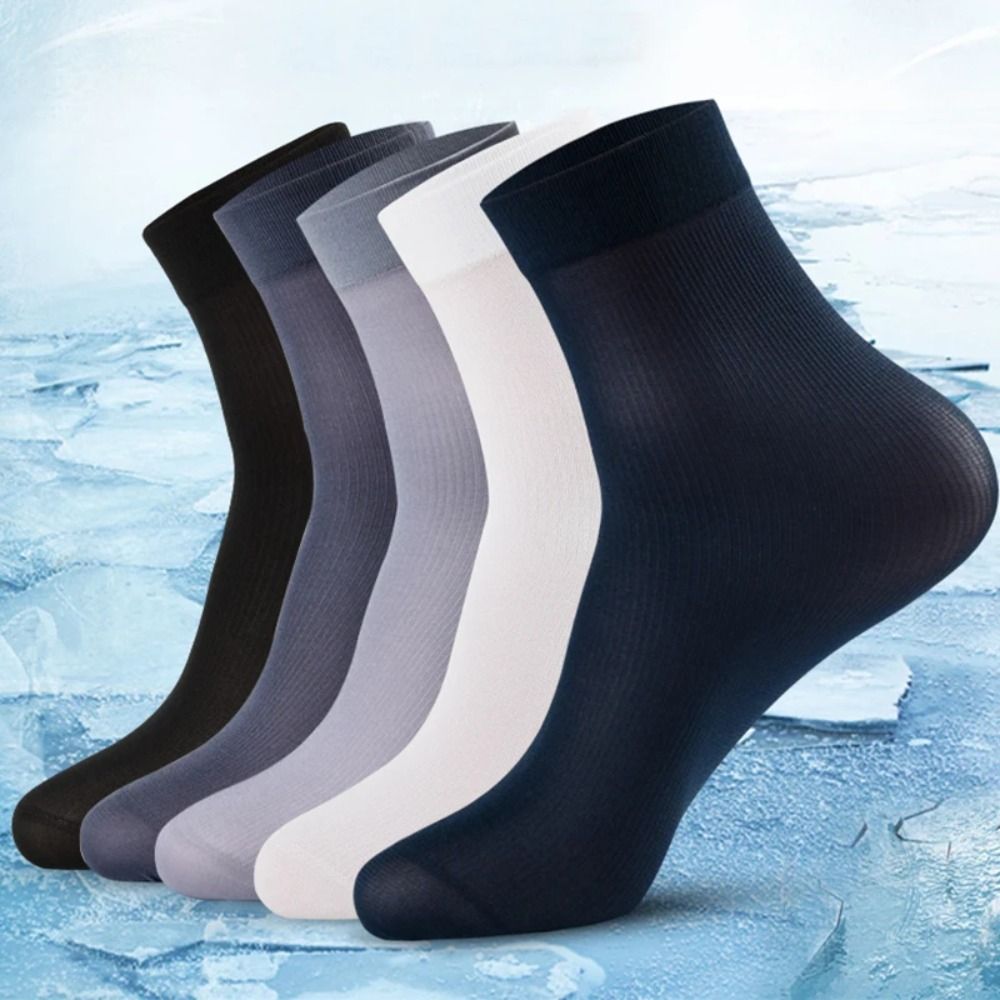 10pairs Men Ice Silk Socks Sum - Silk Sock Bamboo 评论和价格