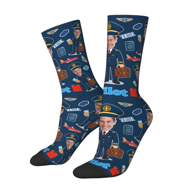 Novelty Men's Funny Pilot Cust - Dress Sock Men 评论和价格