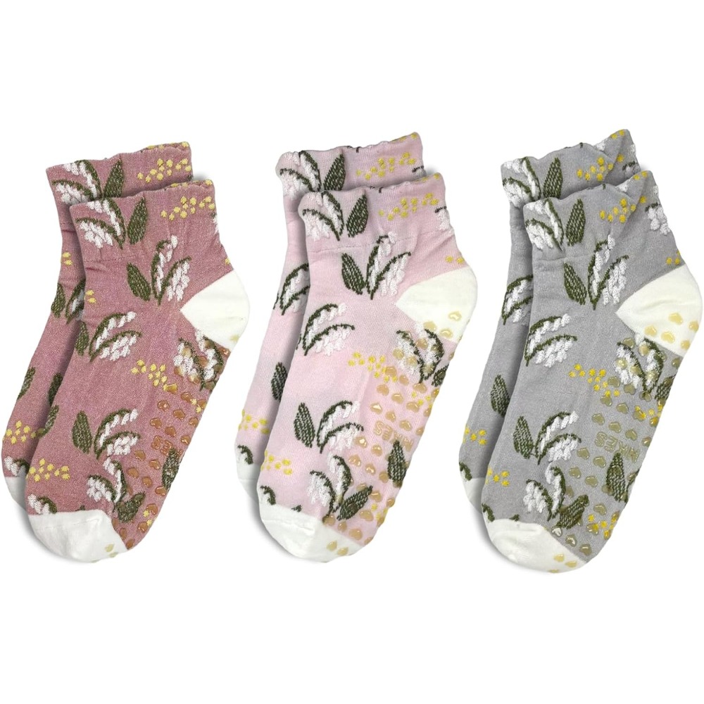 Floral Jacquard Yoga Socks for - Grip Sock Yoga 评论和价格