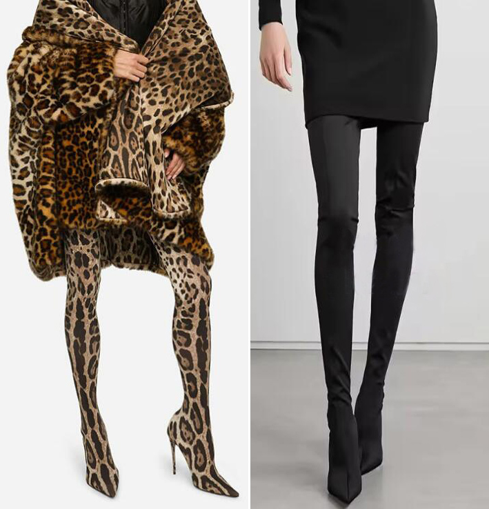 Sexy Leopard Over-the-Knee Str - Knee High Sock Women 评论和价格