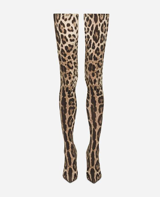 Sexy Leopard Over-the-Knee Str - Knee High Sock Women 评论和价格