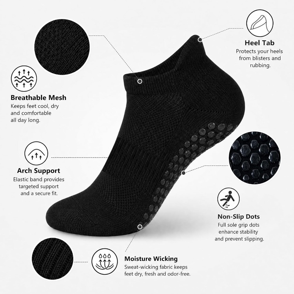 Non-Slip Grip Socks for Women: - Grip Sock Yoga 评论和价格