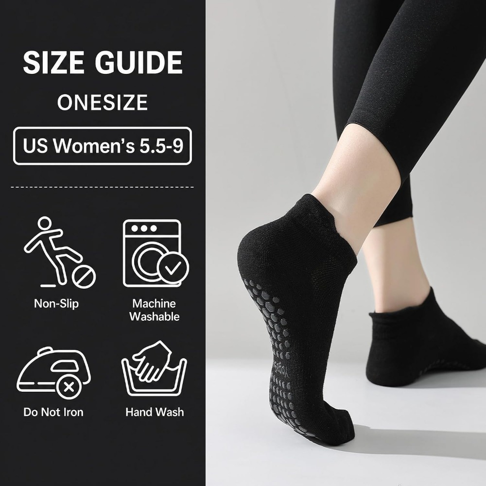 Non-Slip Grip Socks for Women: - Grip Sock Yoga 评论和价格