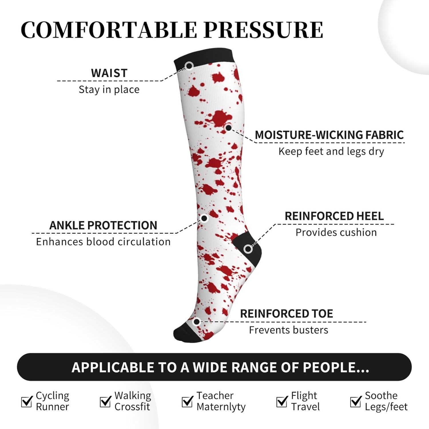 Compression Socks Calf Knee Hi - Knee High Sock Women 评论和价格