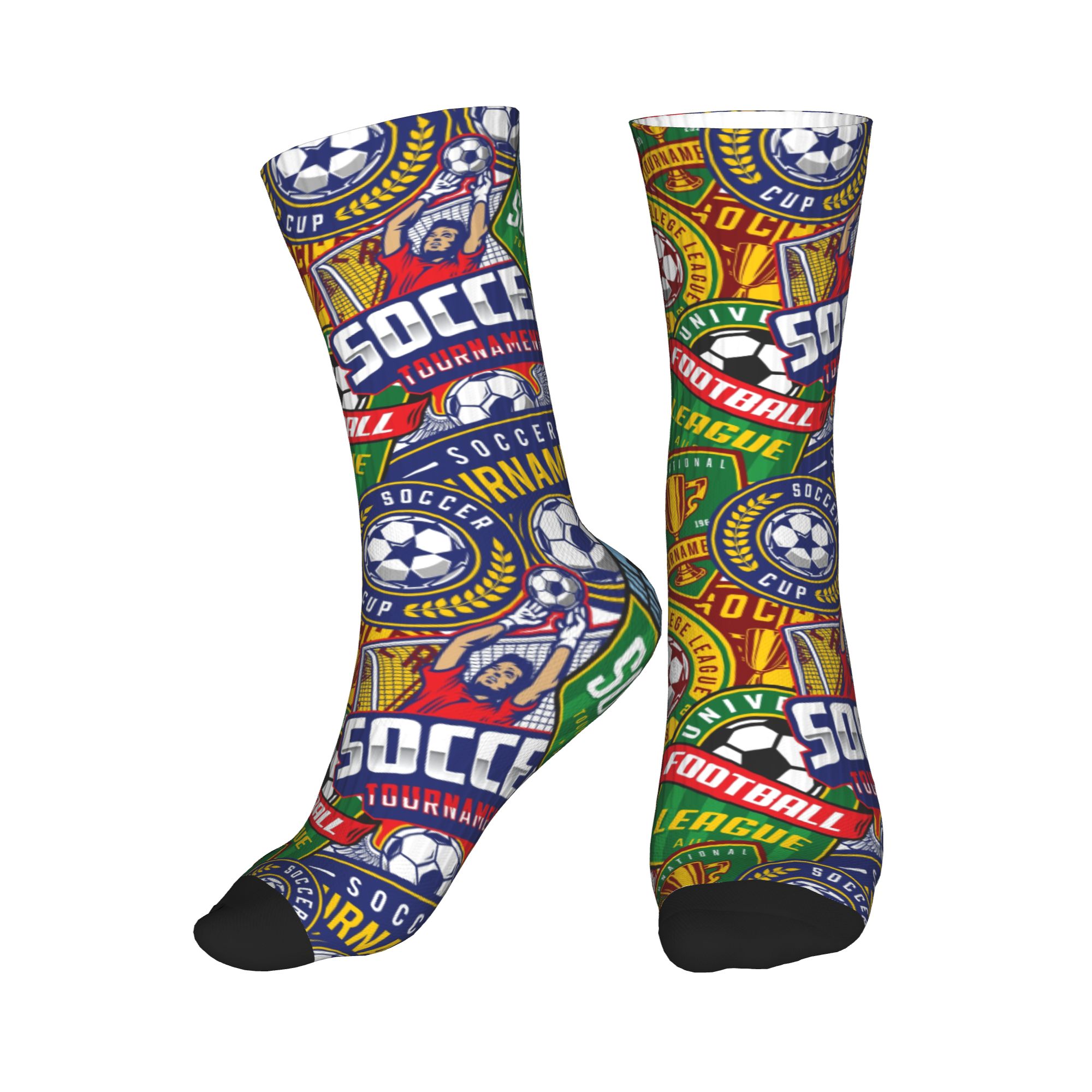 Retro Soccer Badge Green Red S - Dress Sock Men 评论和价格