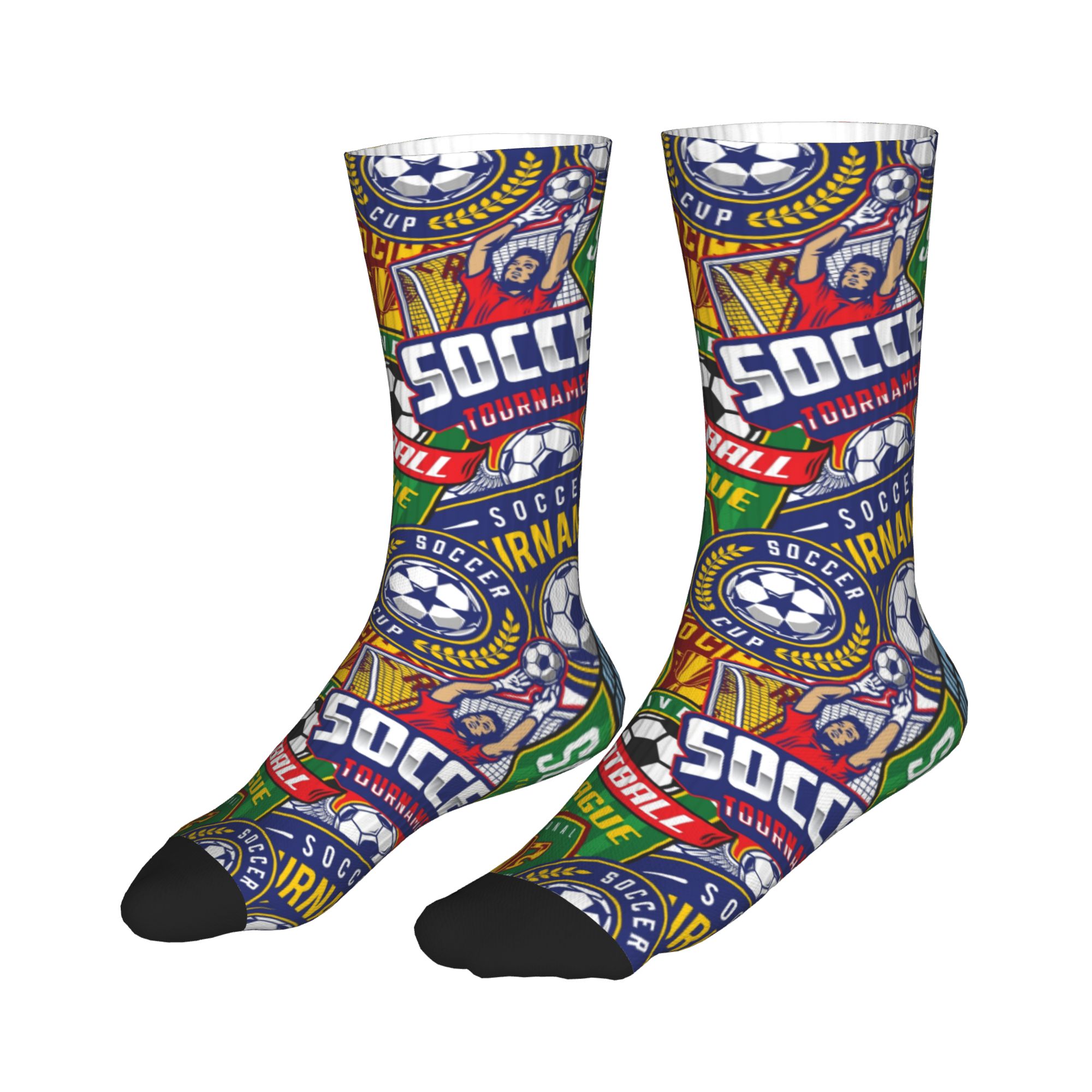 Retro Soccer Badge Green Red S - Dress Sock Men 评论和价格