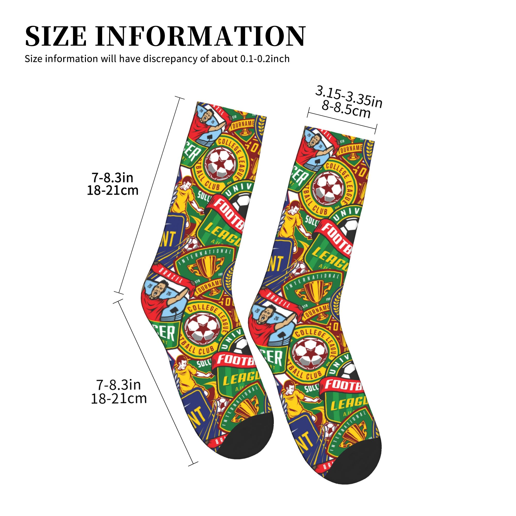 Retro Soccer Badge Green Red S - Dress Sock Men 评论和价格