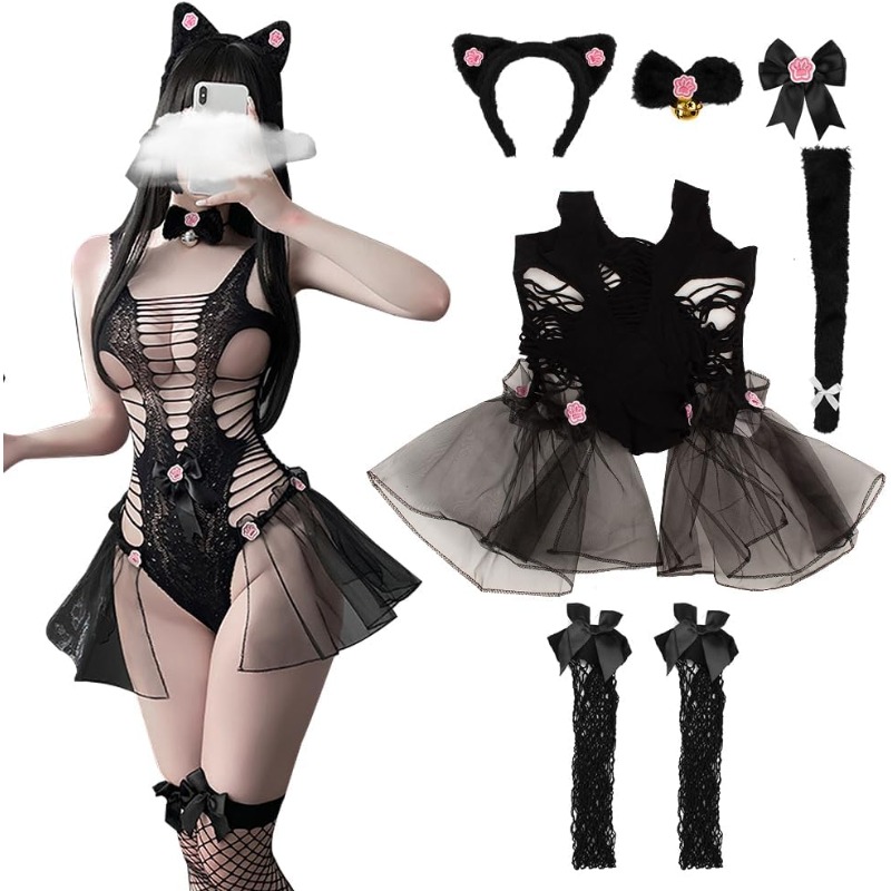 Women Sexy Lingerie Cosplay Ca - Fishnet Stocking Women 评论和价格