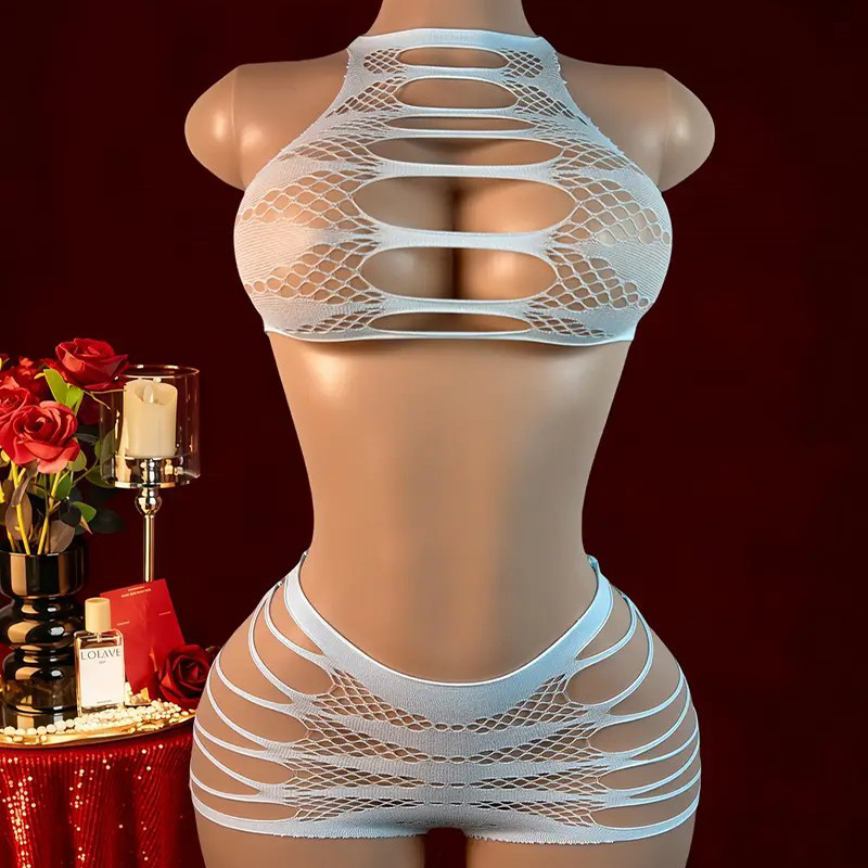 Sexy Lingerie +Panties Hollow  - Fishnet Stocking Women 评论和价格