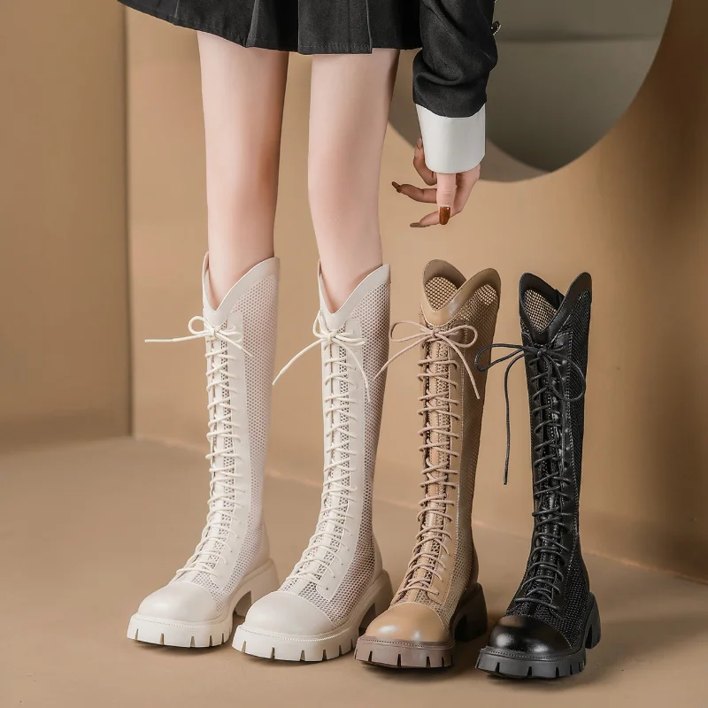 Women Summer Knee-high Mesh Hi - Knee High Sock Women 评论和价格