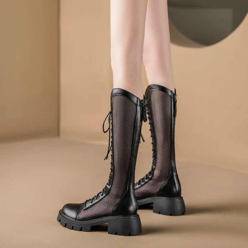 Women Summer Knee-high Mesh Hi - Knee High Sock Women 评论和价格