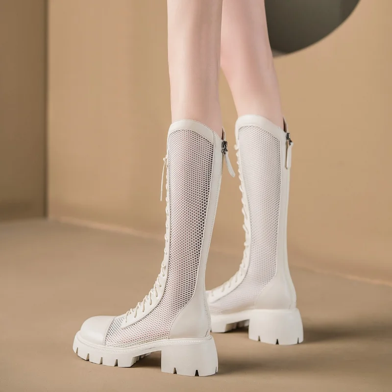 Women Summer Knee-high Mesh Hi - Knee High Sock Women 评论和价格