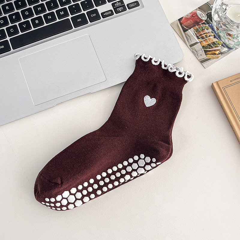 3 Pairs Women Heart Pattern Fr - Grip Sock Yoga 评论和价格