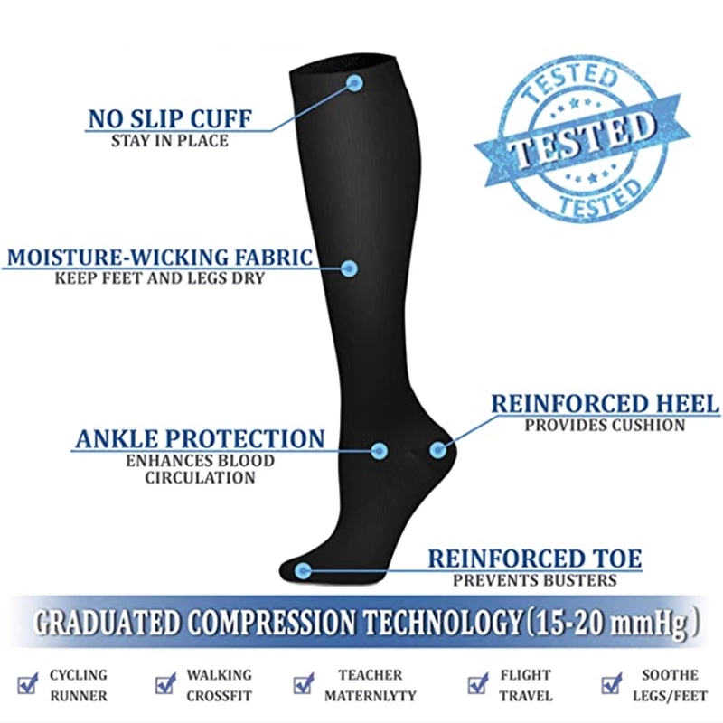 S-XXL Compression Socks Men Wo - Compression Sock Medical 评论和价格