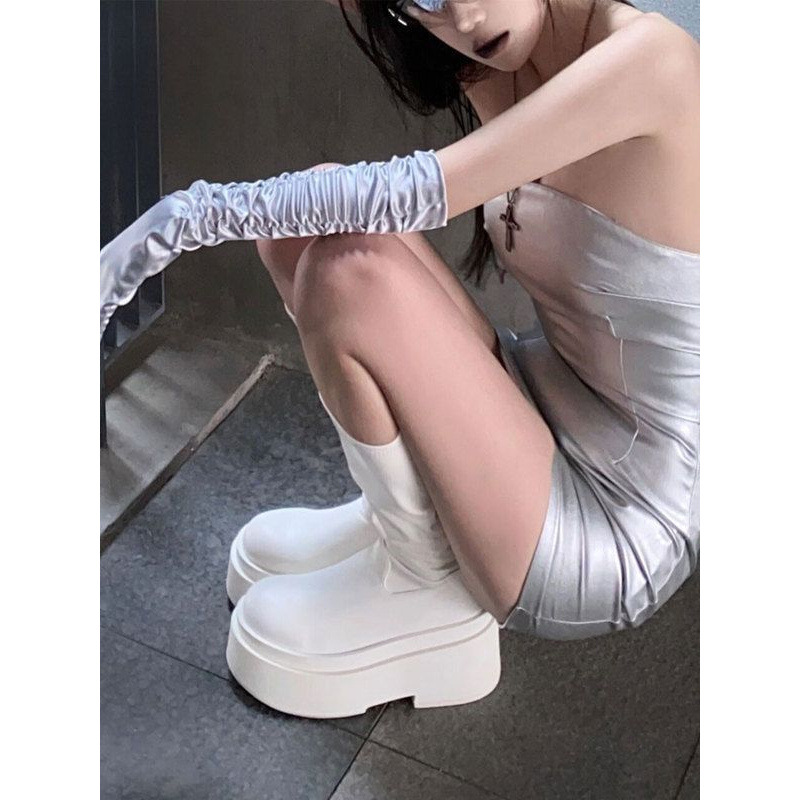 Thick soled long tube boots fo - Knee High Sock Women 评论和价格