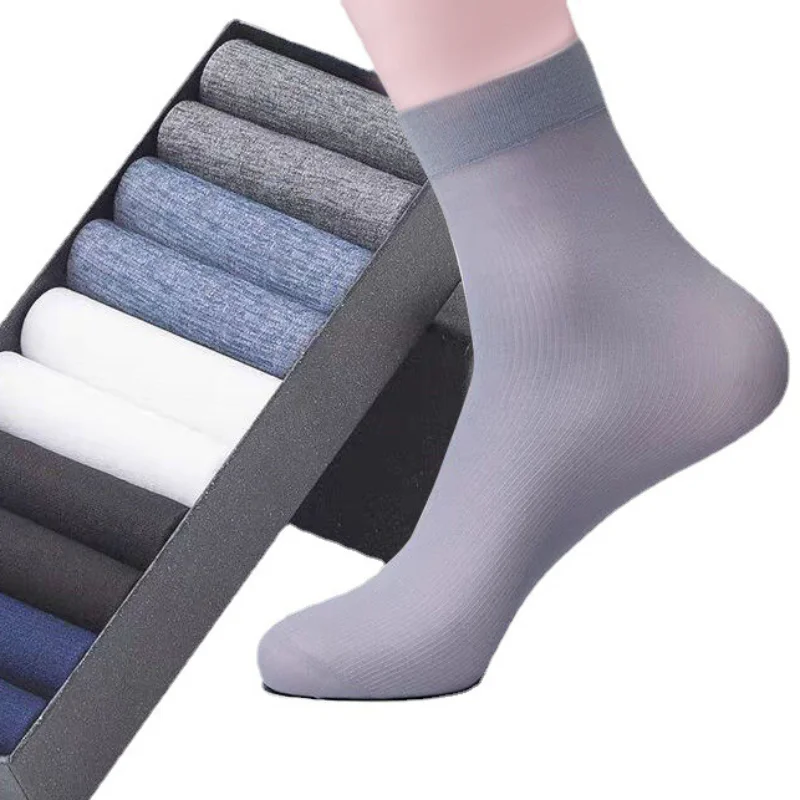 10Pairs Men Socks Summer Ultra - Silk Sock Bamboo 评论和价格