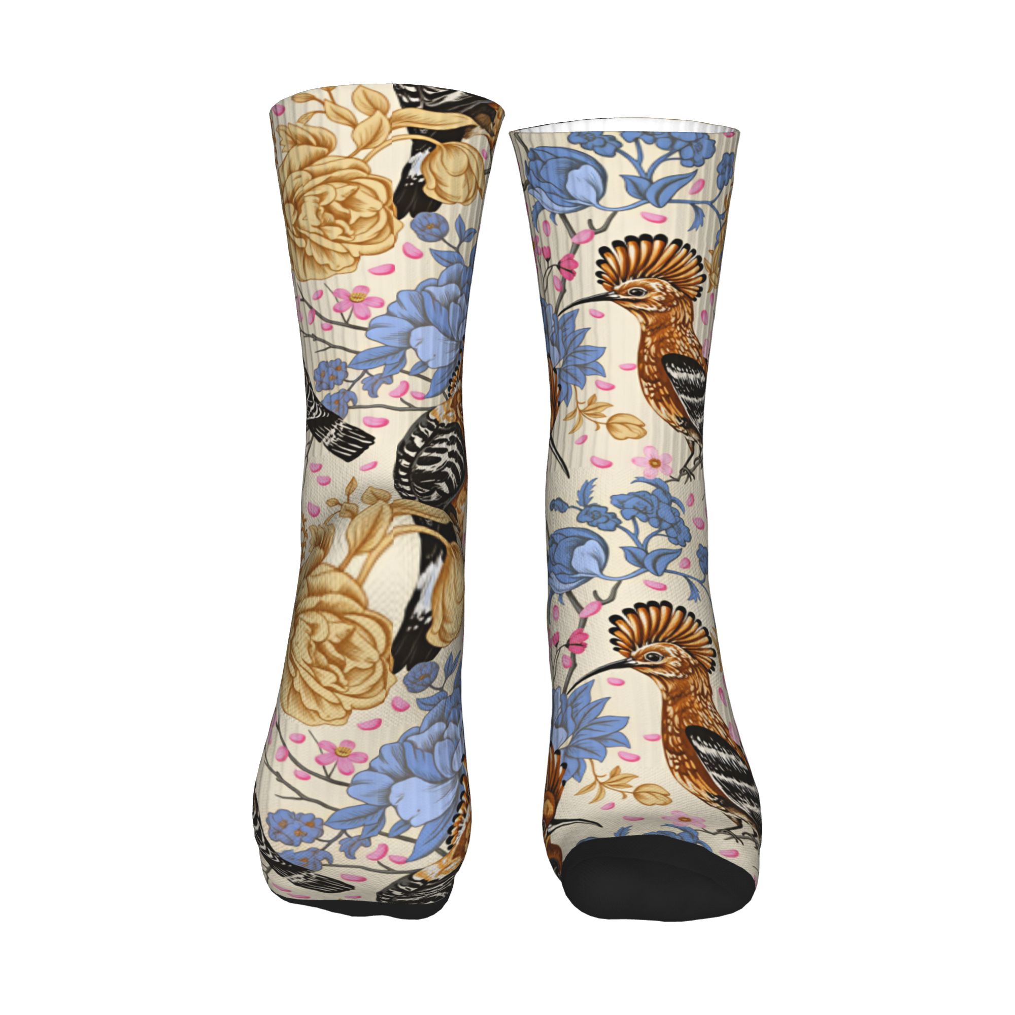 Hoopoe Bird Blue Peony Vintage - Dress Sock Men 评论和价格
