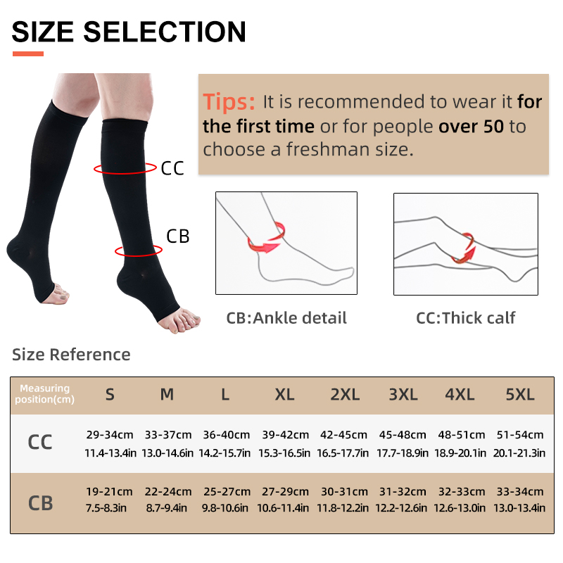 S-5XL 2pcs/Pair Medical Compre - Compression Sock Medical 评论和价格