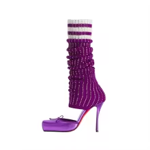 Butterfly-Kont Square Toe Knee - Knee High Sock Women 评论和价格